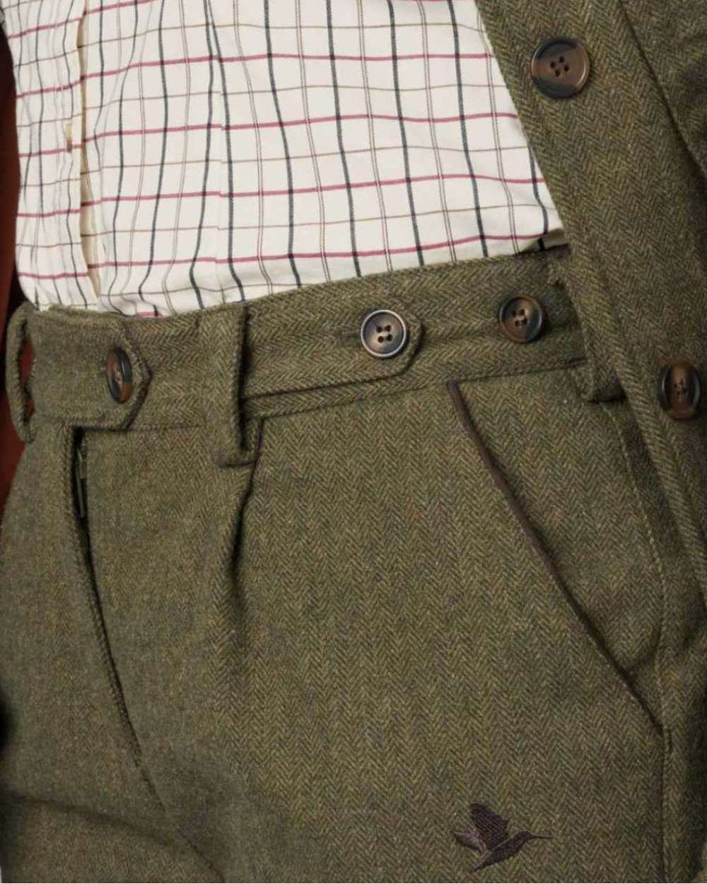 Moss Green Coloured Seeland Hillside Harriet Breeks on white background #colour_moss-green