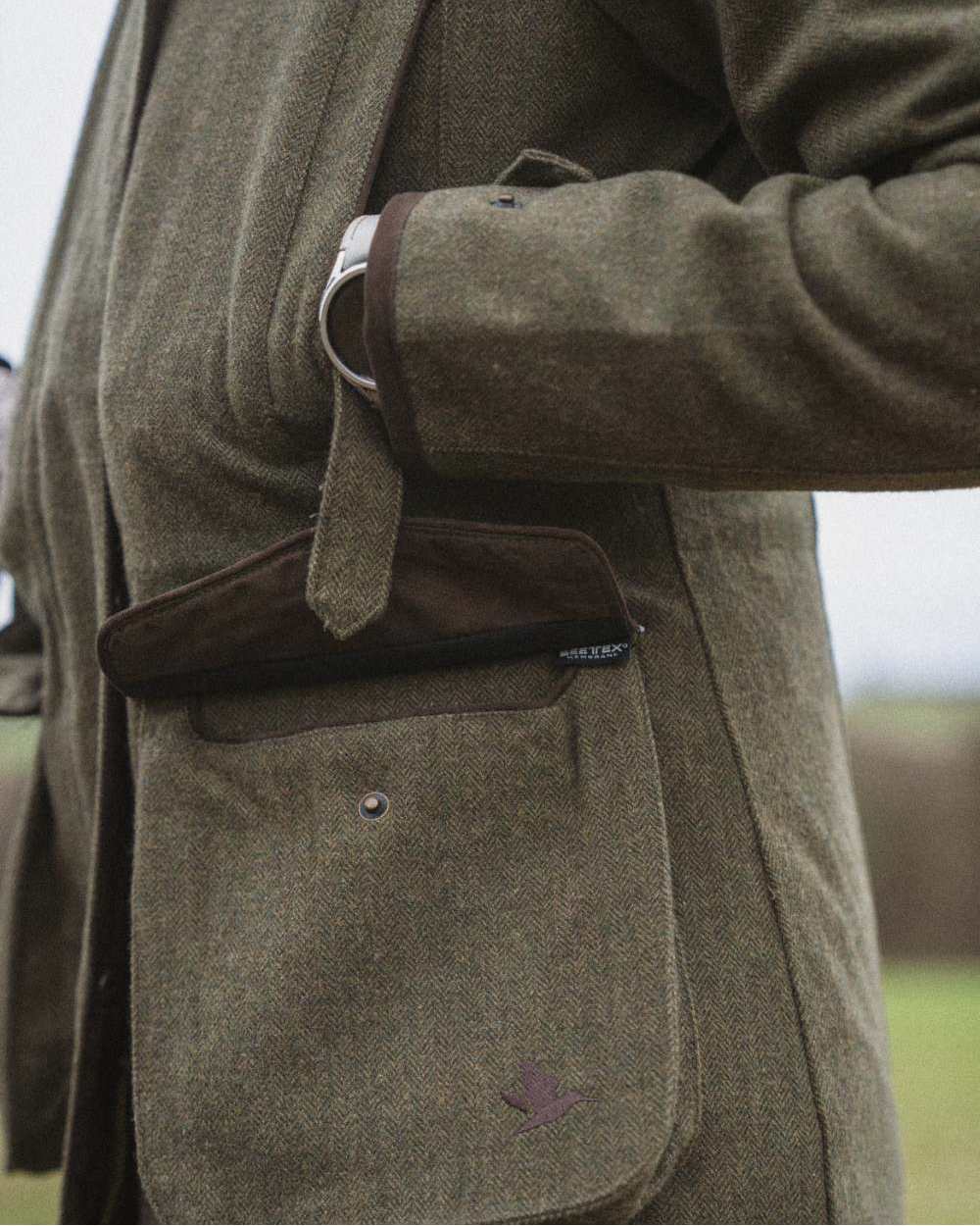 Moss Green Coloured Seeland Hillside Harriet Jacket on outdoor background #colour_moss-green