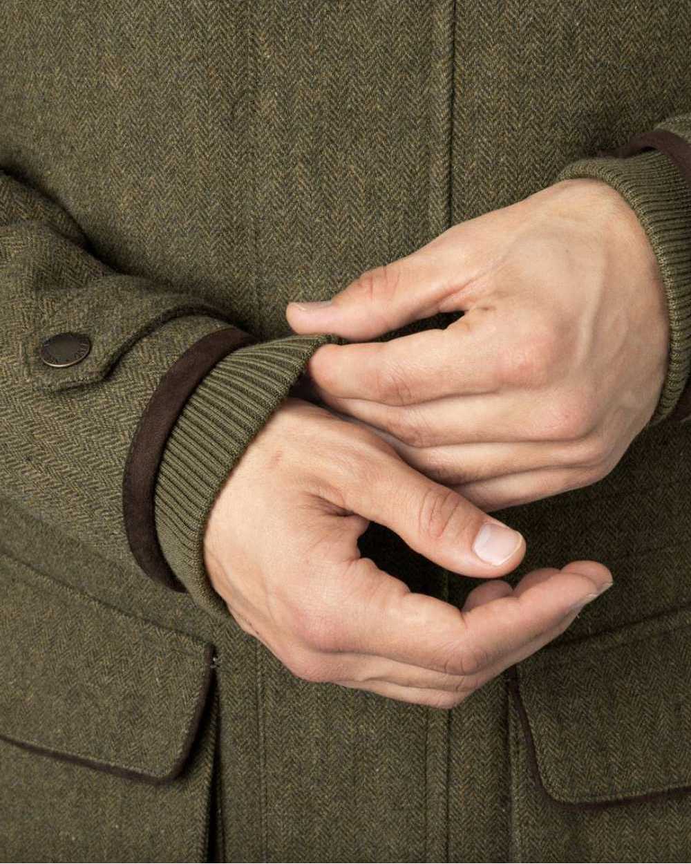 Moss Green Coloured Seeland Hillside Jacket on white background #colour_moss-green