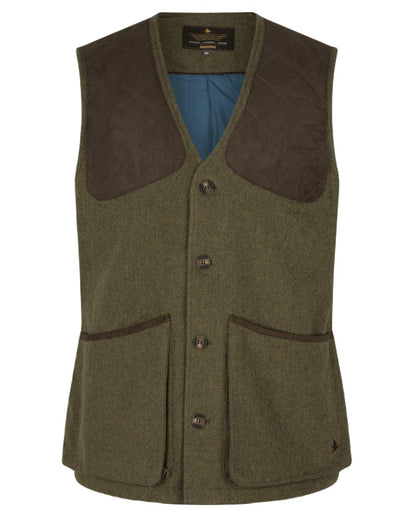Moss Green Coloured Seeland Hillside Waistcoat on white background #colour_moss-green