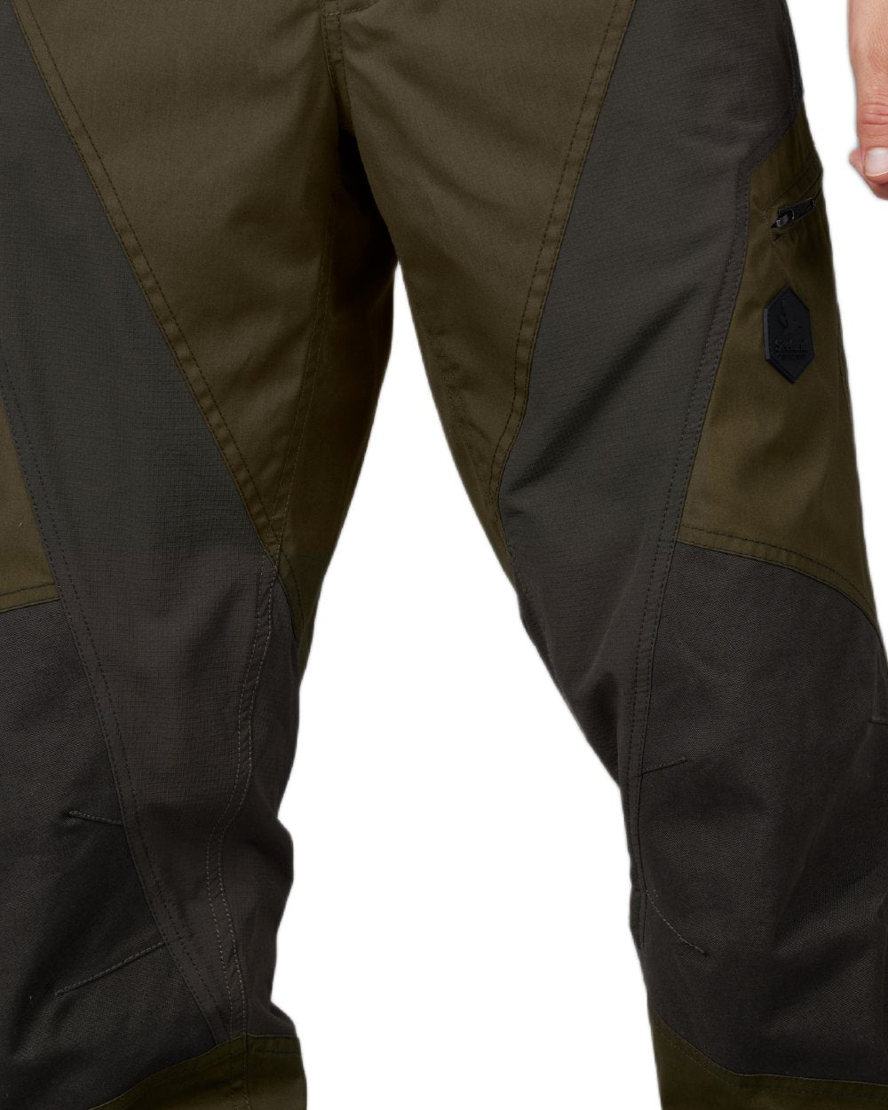 Pine Green Coloured Seeland Key-Point Active II Trousers on white background #colour_pine-green
