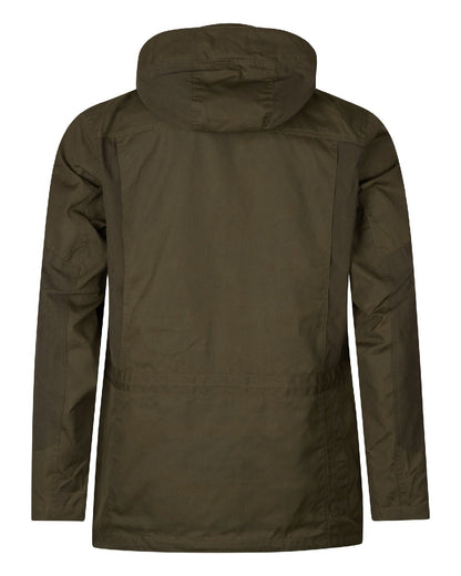 Pine Green Dark Brown Coloured Seeland Key-Point Elements Jacket on white background #colour_pine-green-dark-brown