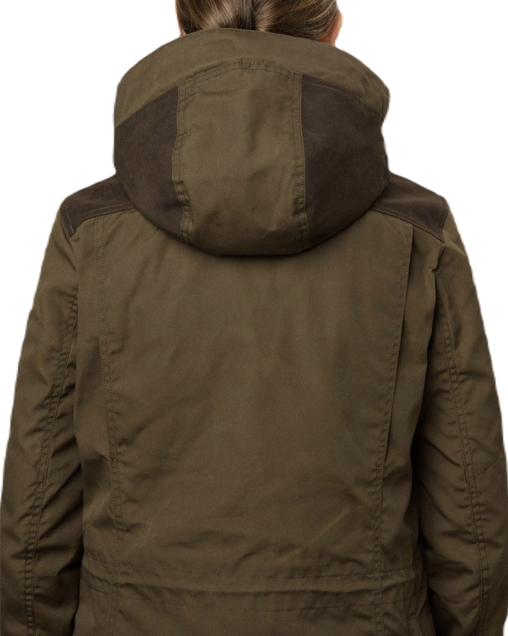 Pine Green Grizzly Brown Coloured Seeland Key-Point Kora Jacket on white background #colour_pine-green-grizzly-brown