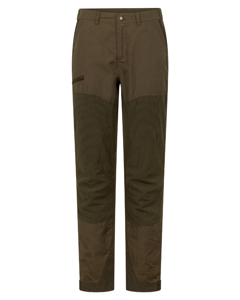 Pine Green Grizzly Brown Coloured Seeland Key-Point Kora Trousers on white background #colour_pine-green-grizzly-brown
