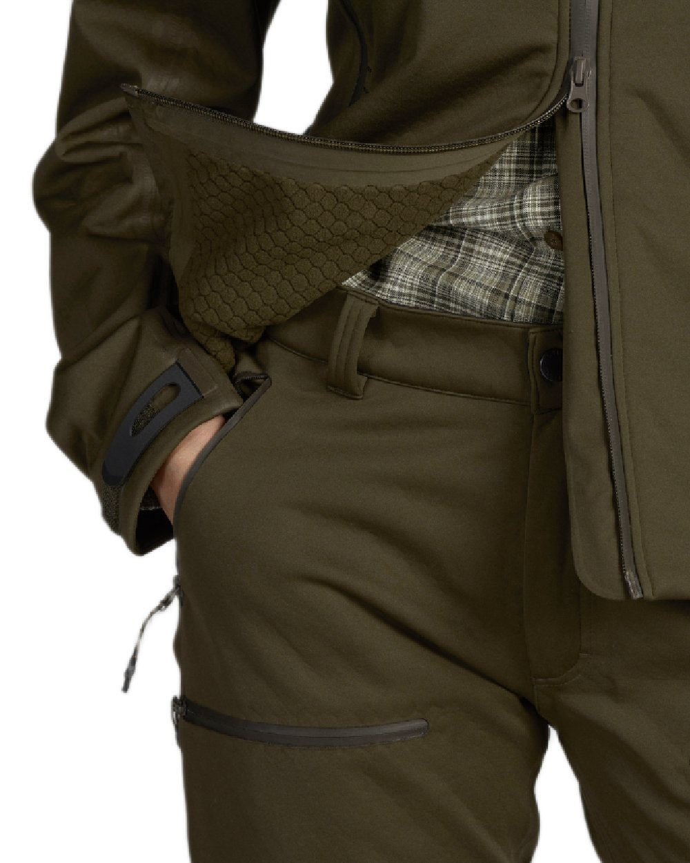 Pine Green coloured Seeland Ladies Hawker Advance Jacket on white background #colour_pine-green