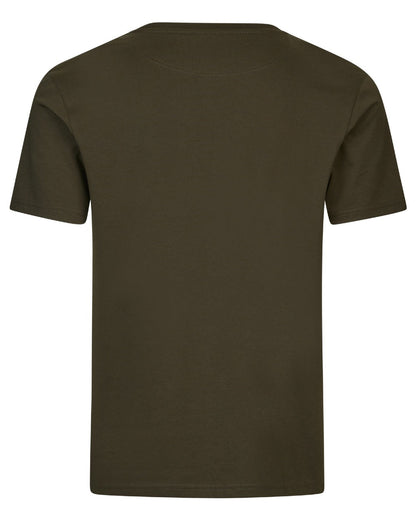 Pine Green Coloured Seeland Landscape T-Shirt on white background #colour_pine-green