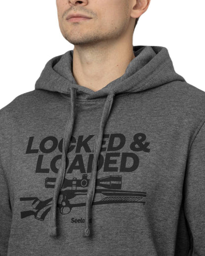 Grey Melange Coloured Seeland Loaded Hoodie on white background #colour_grey-melange