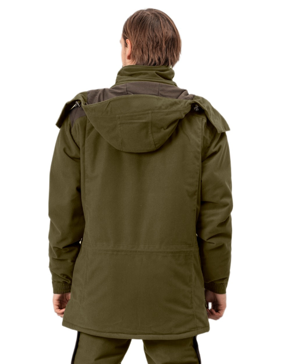 Pine Green Coloured Seeland Max Warm II Jacket on white background #colour_pine-green