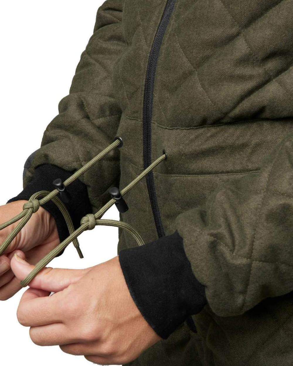 Pine Green Melange Coloured Seeland Maya Womens Onepiece on white background #colour_pine-green-melange