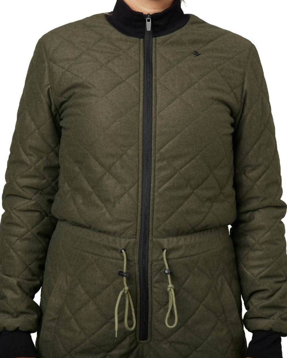 Pine Green Melange Coloured Seeland Maya Womens Onepiece on white background #colour_pine-green-melange