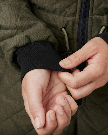 Pine Green Melange Coloured Seeland Maya Womens Onepiece on white background #colour_pine-green-melange