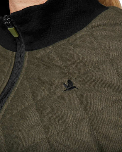 Pine Green Melange Coloured Seeland Maya Womens Onepiece on white background #colour_pine-green-melange