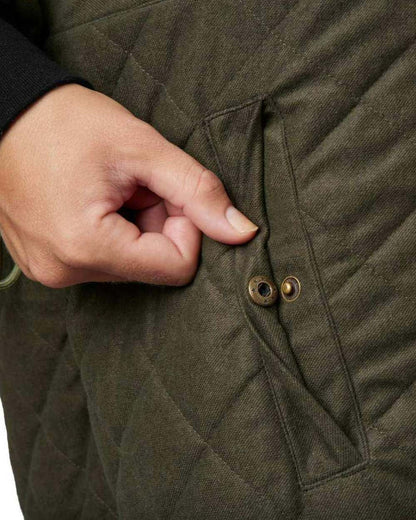 Pine Green Melange Coloured Seeland Maya Womens Onepiece on white background #colour_pine-green-melange