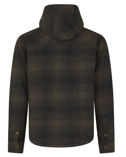 Pine Green Check Coloured Seeland Mens Canada Yukon Jacket on white background #colour_pine-green-check