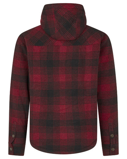 Red Check Coloured Seeland Canada Mens Yukon Jacket on white background #colour_red-check