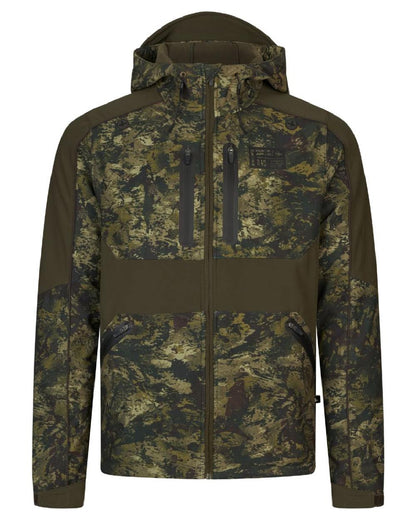 InVis MPC Green Coloured Seeland Mens Chaser Aero Camo Jacket on white background #colour_inVis-mpc-green