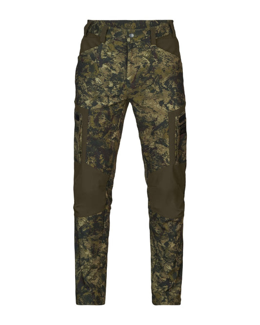 Invis MPC Green Coloured Seeland Mens Chaser Aero Camo Trousers on white background #colour_invis-mpc-green