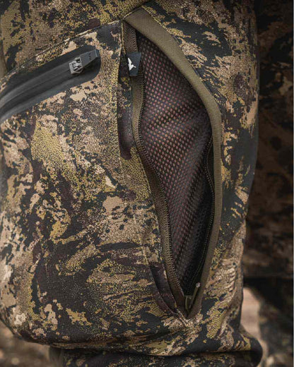 Invis MPC Green Coloured Seeland Mens Chaser Aero Camo Trousers on outdoor background #colour_invis-mpc-green