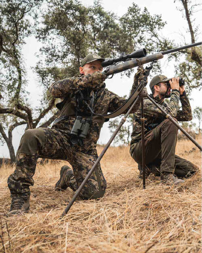 Invis MPC Green Coloured Seeland Mens Chaser Aero Camo Trousers on outdoor background #colour_invis-mpc-green