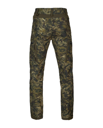 Invis MPC Green Coloured Seeland Mens Chaser Aero Camo Trousers on white background #colour_invis-mpc-green