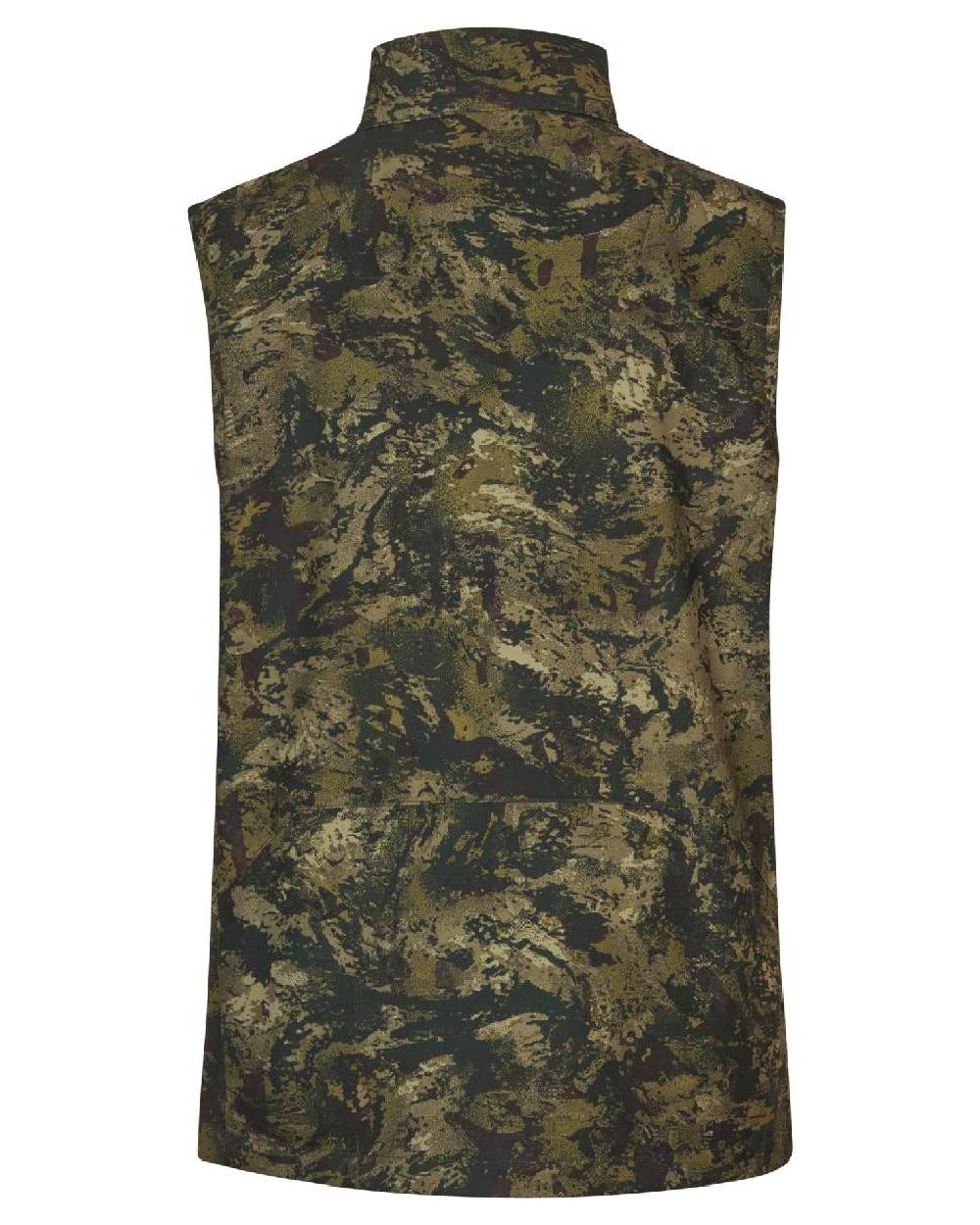 InVis MPC Green Coloured Seeland Mens Chaser Aero Camo Waistcoat on white background #colour_invis-mpc-green