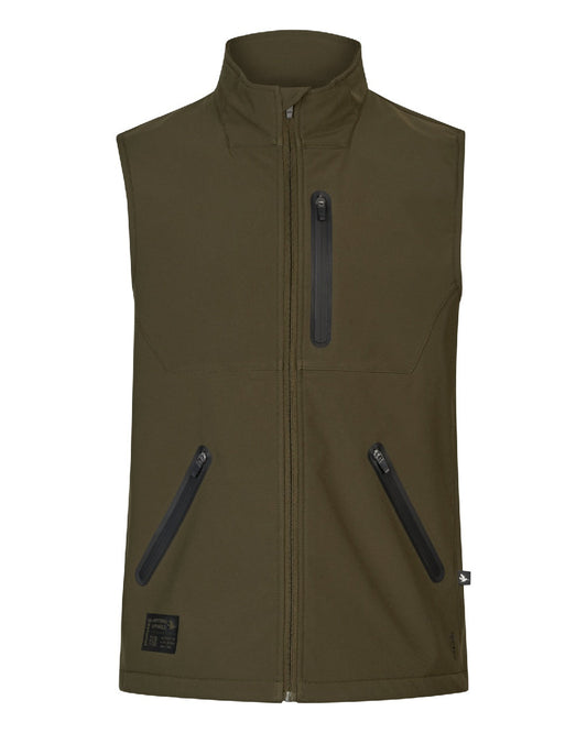 Pine Green Coloured Seeland Mens Chaser Aero Waistcoat on white background #colour_pine-green