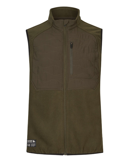 Pine Green Coloured Seeland Mens Gale Fleece Waistcoat on White background #colour_pine-green