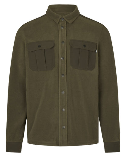 Grape Leaf Coloured Seeland Mens Gust Fleece Shirt on white background #colour_grape-leaf