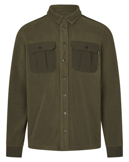 Grape Leaf Coloured Seeland Mens Gust Fleece Shirt on white background #colour_grape-leaf