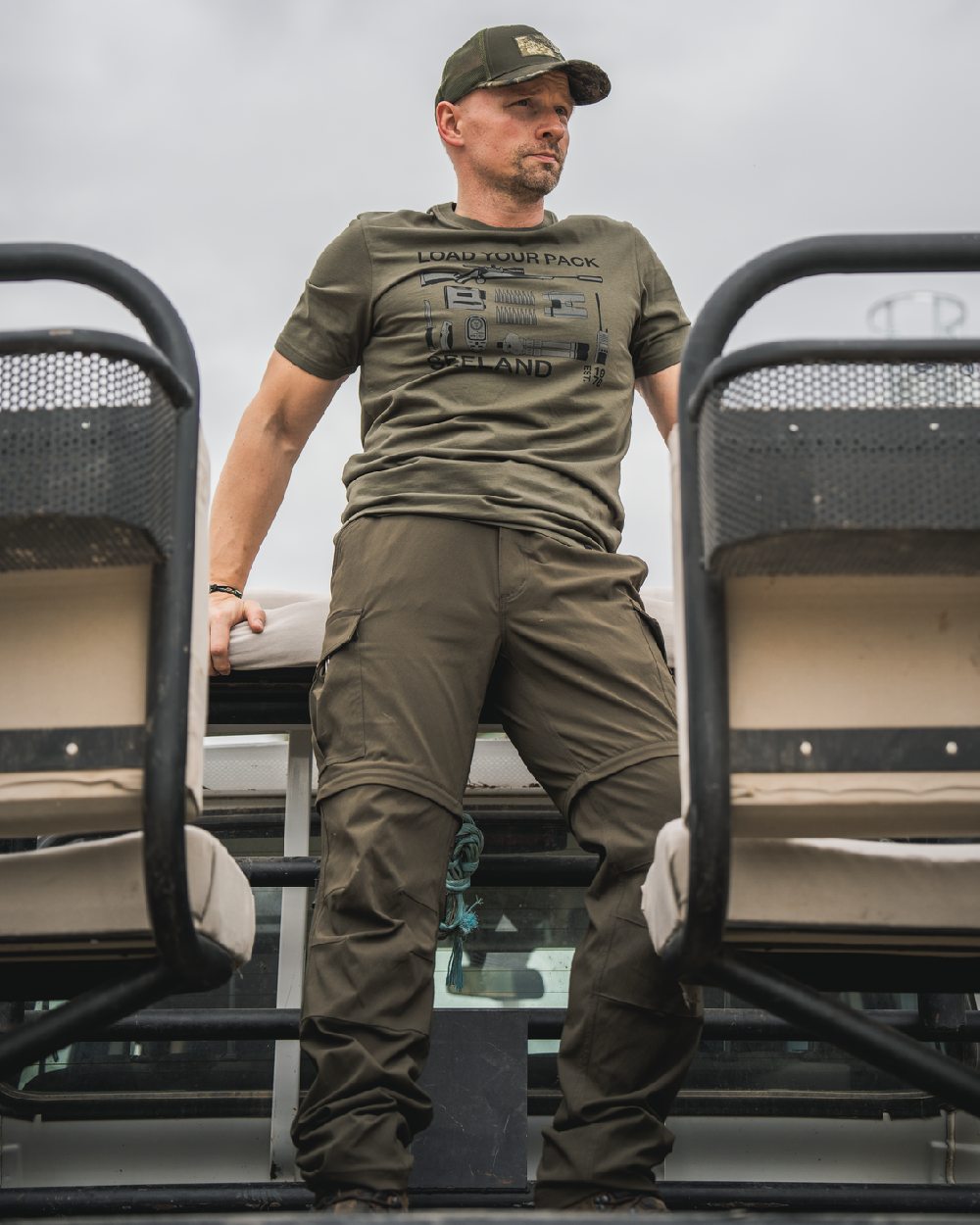 Grape Leaf Coloured Seeland Mens Packing T-Shirt on sky background #colour_grape-leaf