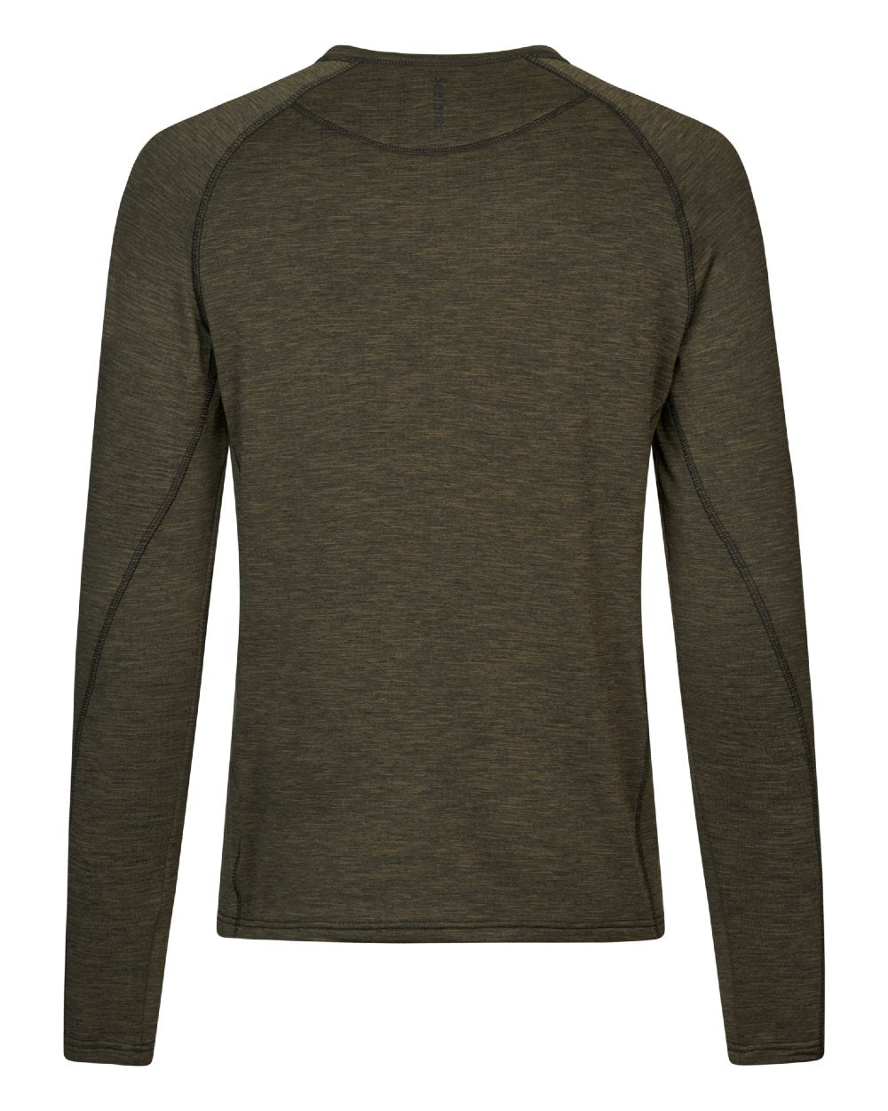 Pine Green Melange Coloured Seeland Mens Peak T-Shirt on white background #colour_pine-green-melange