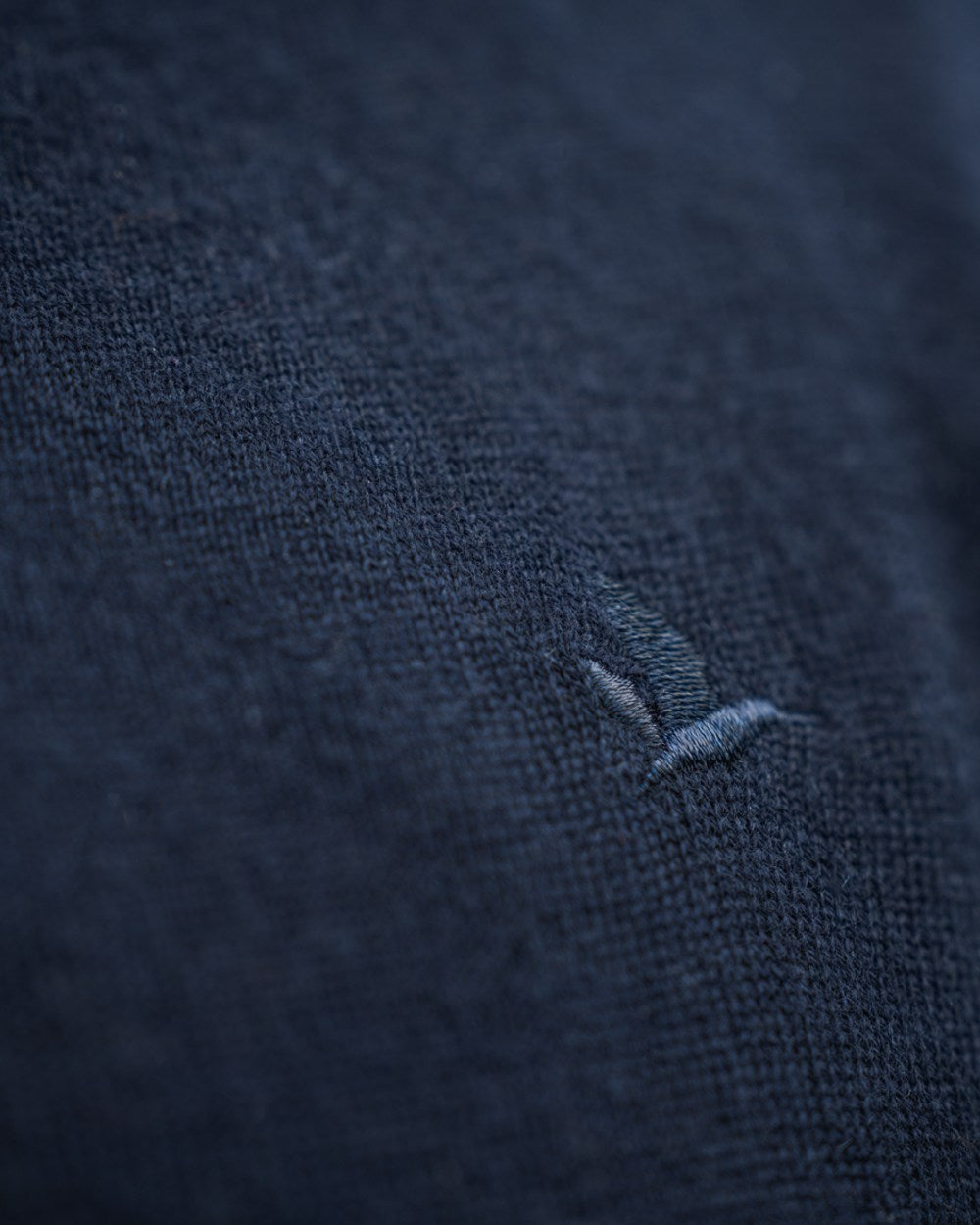 Dark Sapphire Coloured Seeland Mens Pine V-Neck Pullover on outdoor background #colour_dark-sapphire