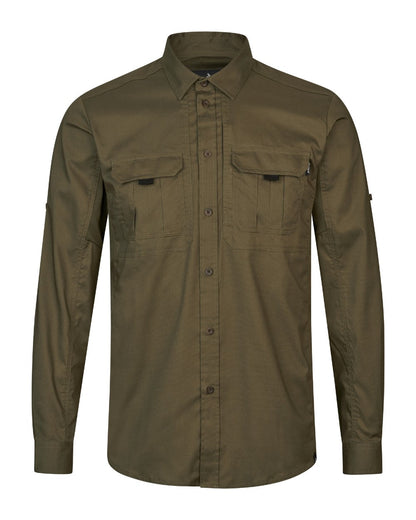 Grape Leaf Coloured Seeland Mens Selous Shirt in White Background
#colour_grape-leaf