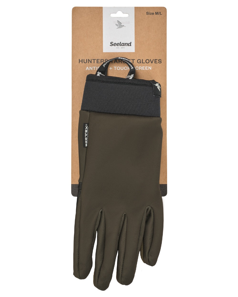 Pine Green Coloured Seeland Mens Target Gloves on white background #colour_pine-green