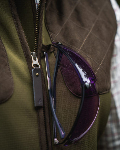 Light Pine Coloured Seeland Mens Wenlock Waistcoat on outdoor background #colour_light-pine