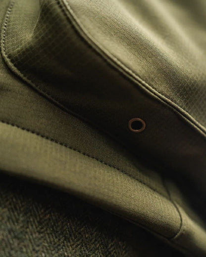 Light Pine Coloured Seeland Mens Wenlock Waistcoat on outdoor background #colour_light-pine