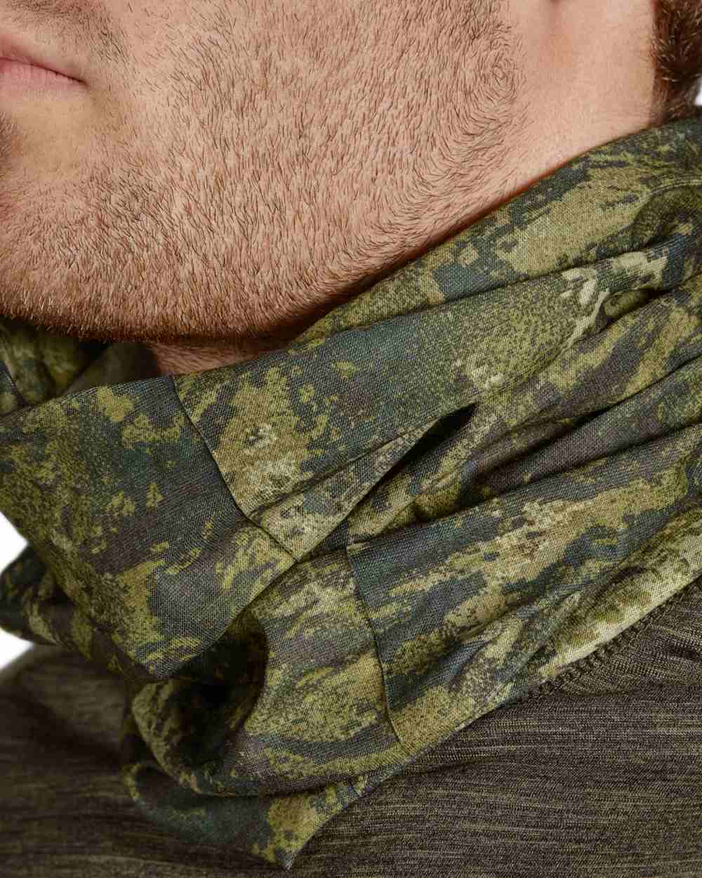 Pine Green InVis Green Coloured Seeland Neck Gaiter 2 Pack on White background #colour_pine-green-invis-green
