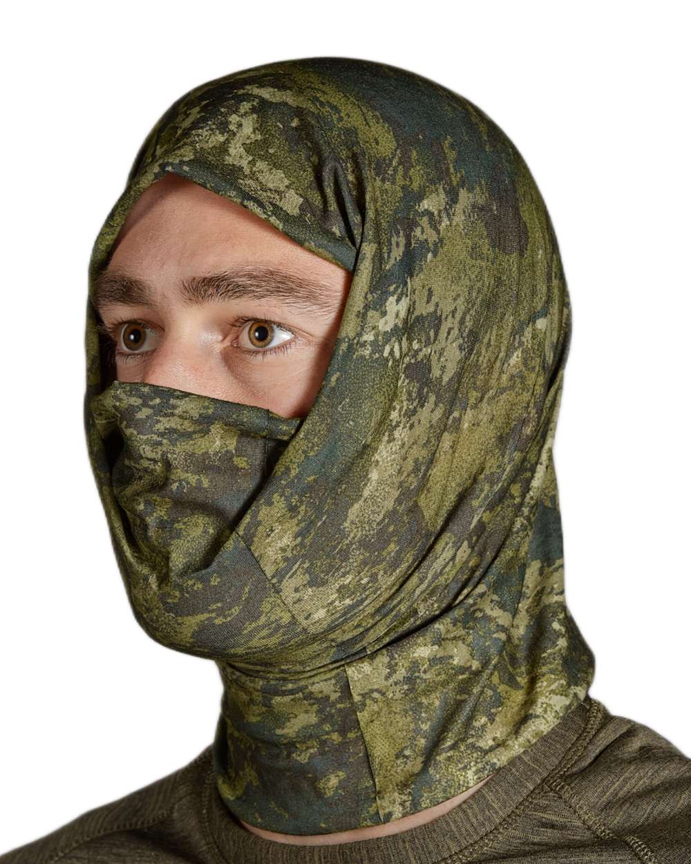 Pine Green InVis Green Coloured Seeland Neck Gaiter 2 Pack on White background #colour_pine-green-invis-green