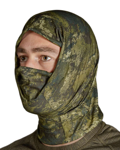 Pine Green InVis Green Coloured Seeland Neck Gaiter 2 Pack on White background #colour_pine-green-invis-green