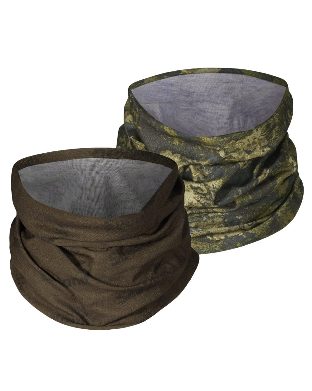 Pine Green InVis Green Coloured Seeland Neck Gaiter 2 Pack on White background #colour_pine-green-invis-green