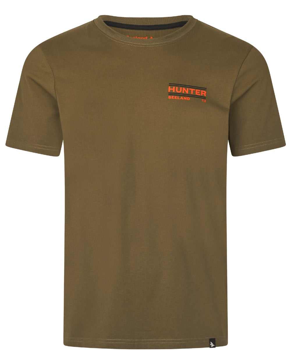 Military Olive Coloured Seeland On Point T-Shirt on white background #colour_military-olive