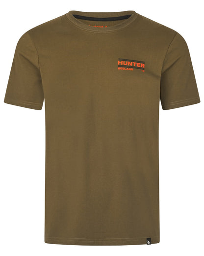 Military Olive Coloured Seeland On Point T-Shirt on white background #colour_military-olive