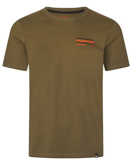 Military Olive Coloured Seeland On Point T-Shirt on white background #colour_military-olive