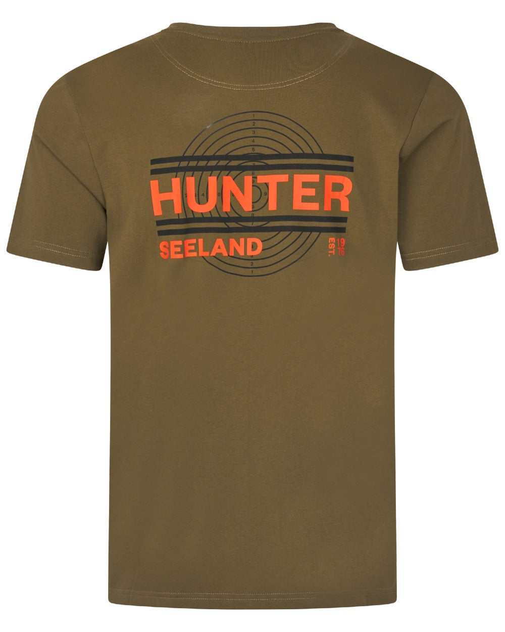Military Olive Coloured Seeland On Point T-Shirt on white background #colour_military-olive