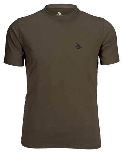 Raven Pine Green Coloured Seeland Outdoor 2-Pack T-Shirt on white background #colour_raven-pine-green