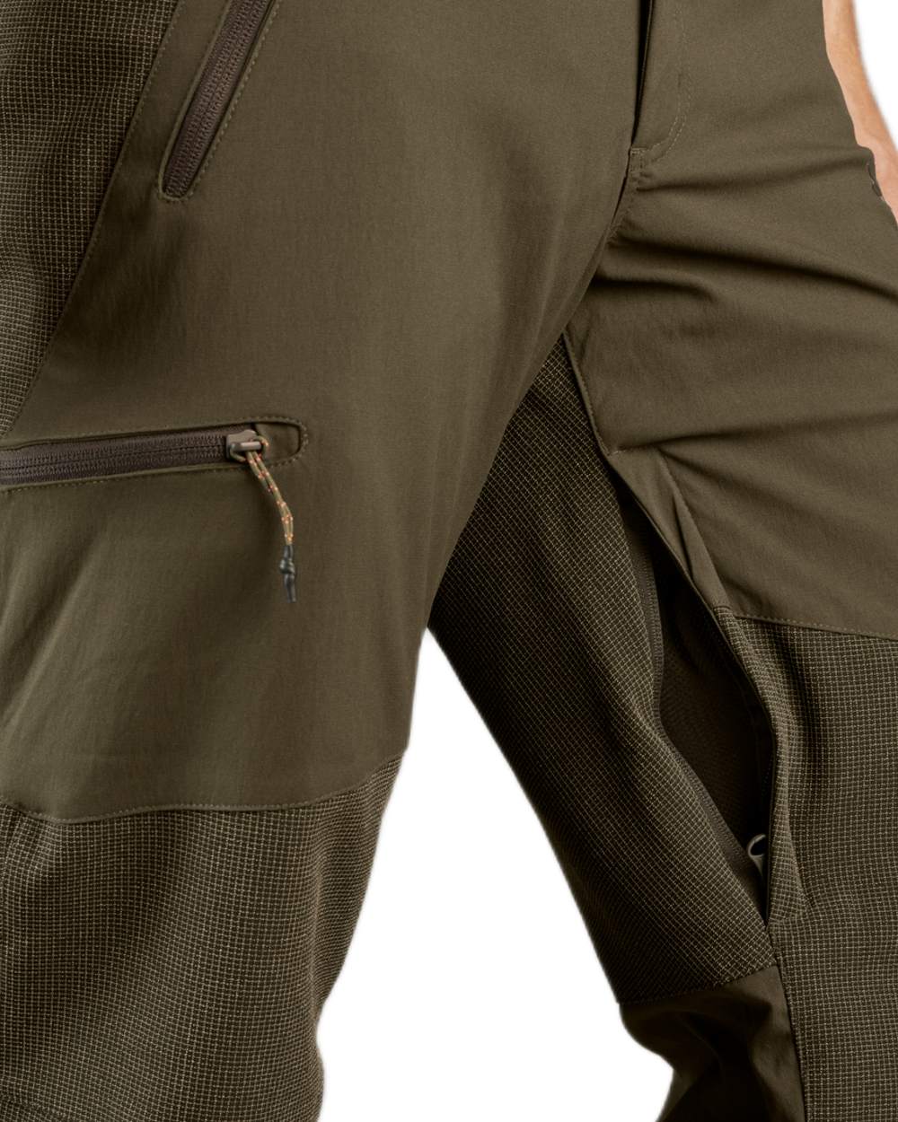 Pine Green Coloured Seeland Outdoor Membrane Trousers on White background #colour_pine-green