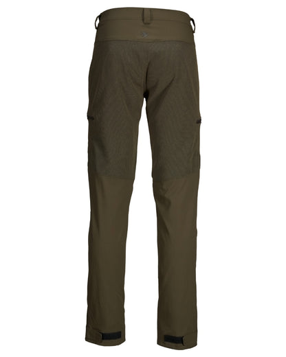 Pine Green Coloured Seeland Outdoor Membrane Trousers on White background #colour_pine-green
