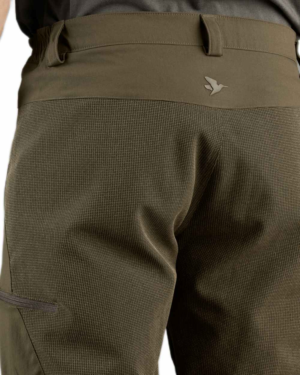 Pine Green Coloured Seeland Outdoor Membrane Trousers on White background #colour_pine-green