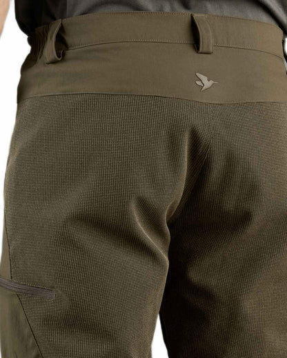 Pine Green Coloured Seeland Outdoor Membrane Trousers on White background #colour_pine-green