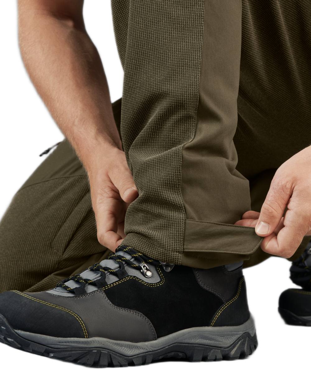 Pine Green Coloured Seeland Outdoor Membrane Trousers on White background #colour_pine-green